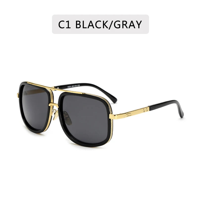 Vintage Square Sunglasses for Men and Women – Metal Frame, UV400 Retro Sun Glasses