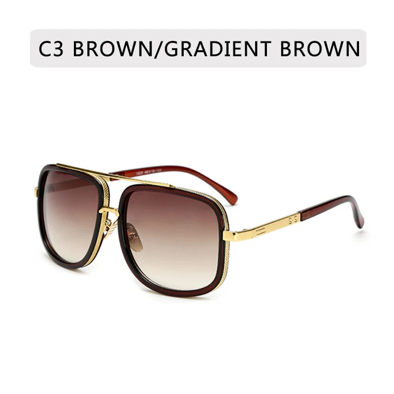 Vintage Square Sunglasses for Men and Women – Metal Frame, UV400 Retro Sun Glasses