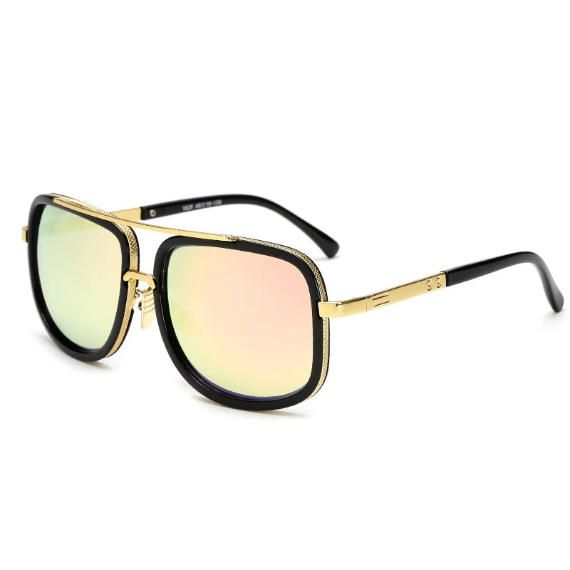 Vintage Square Sunglasses for Men and Women – Metal Frame, UV400 Retro Sun Glasses