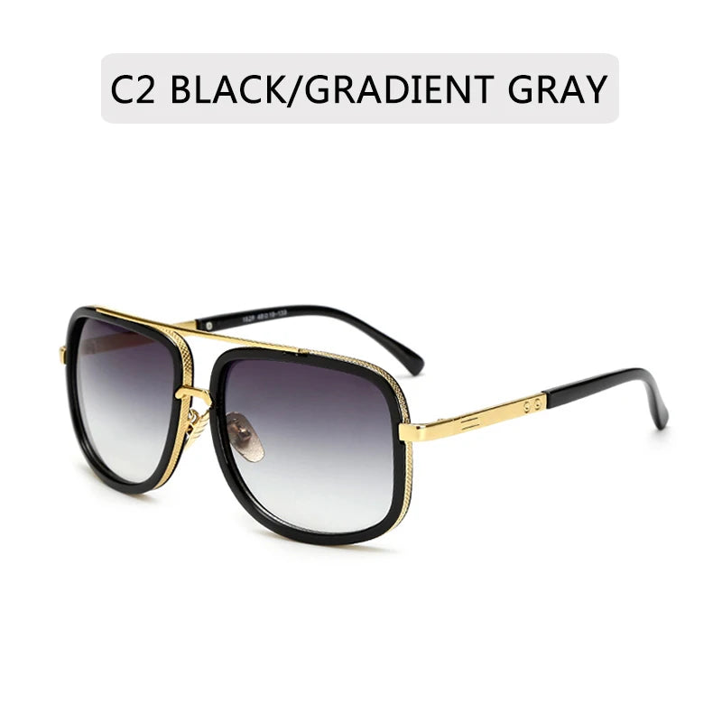 Vintage Square Sunglasses for Men and Women – Metal Frame, UV400 Retro Sun Glasses