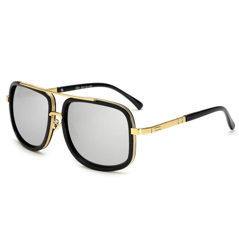 Vintage Square Sunglasses for Men and Women – Metal Frame, UV400 Retro Sun Glasses