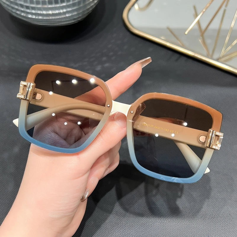 2025 Women’s Polarized Square Sunglasses – UV400 Vintage Luxury