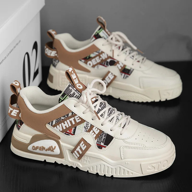 Men's Casual Fashion Sneakers – Luxury Vulcanized Skateboard Running Shoes, Outdoor Platform Design