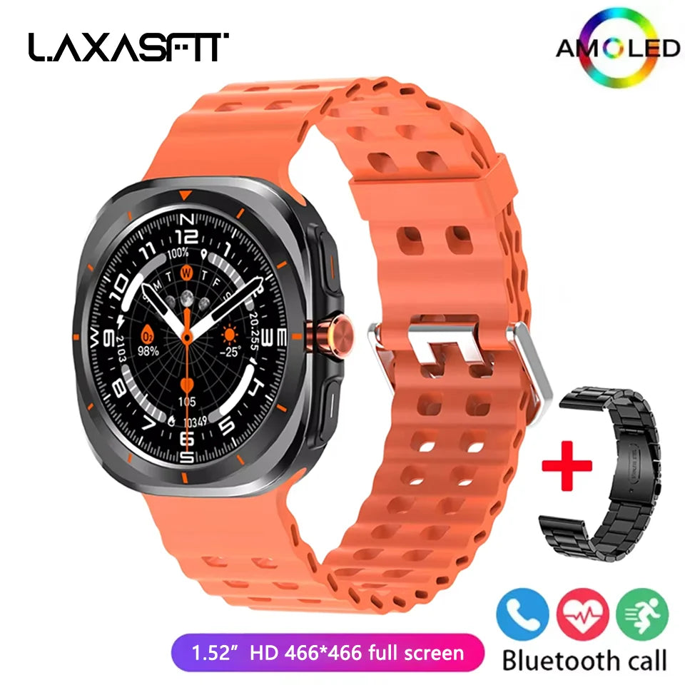 LAXASFIT GT7 Ultra Smart Watch 1.52" AMOLED Bluetooth Calling Fitness Tracker for Men and Women