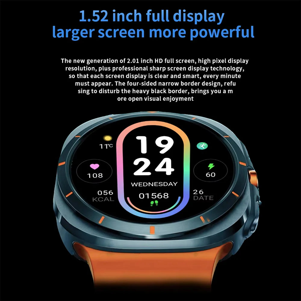 LAXASFIT GT7 Ultra Smart Watch 1.52" AMOLED Bluetooth Calling Fitness Tracker for Men and Women