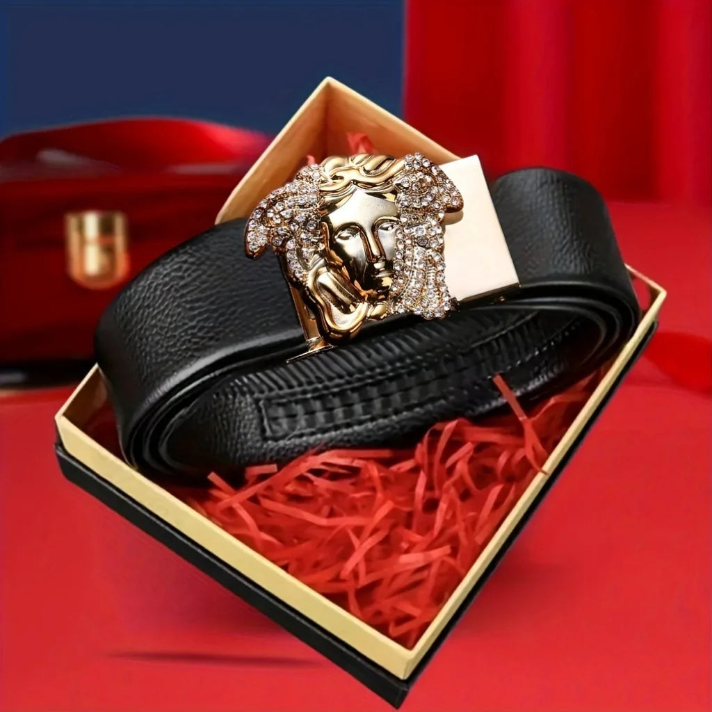 Men’s Luxury Automatic Buckle Belt – Fashion Business Leather Belt
