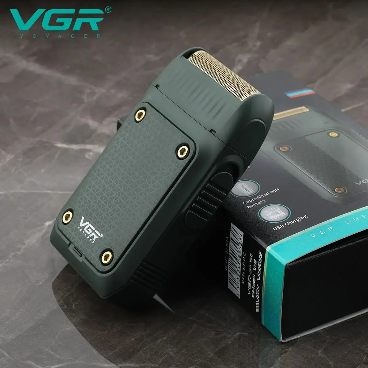 VGR V-353 Men's Electric Shaver – Portable Rechargeable Beard Trimmer & Mini Razor