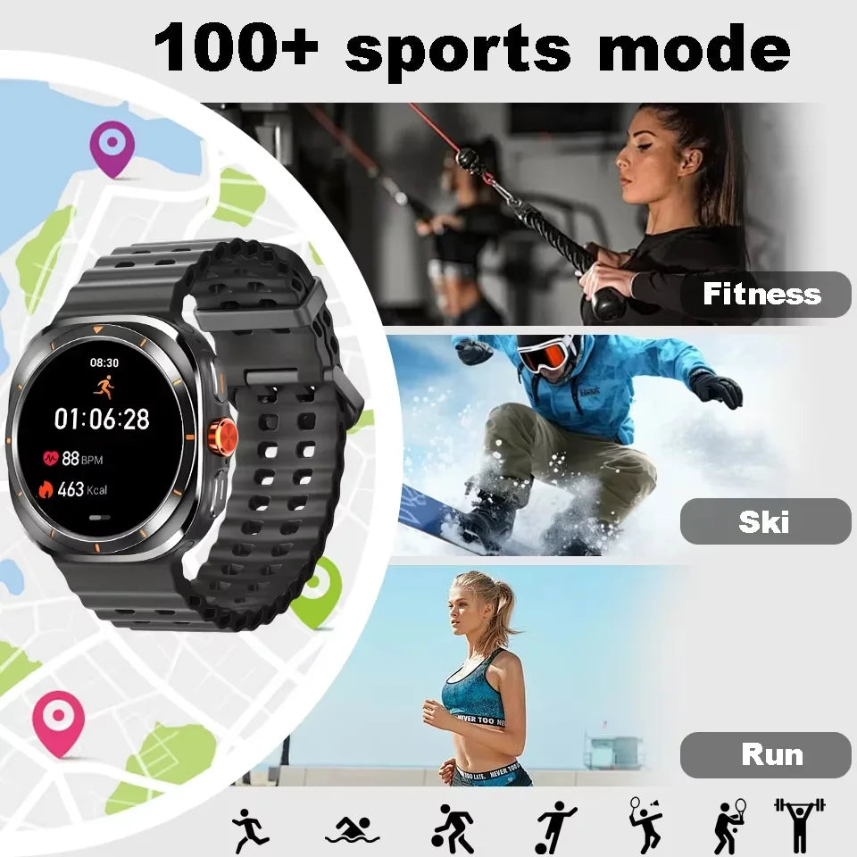 LAXASFIT GT7 Ultra Smart Watch 1.52" AMOLED Bluetooth Calling Fitness Tracker for Men and Women