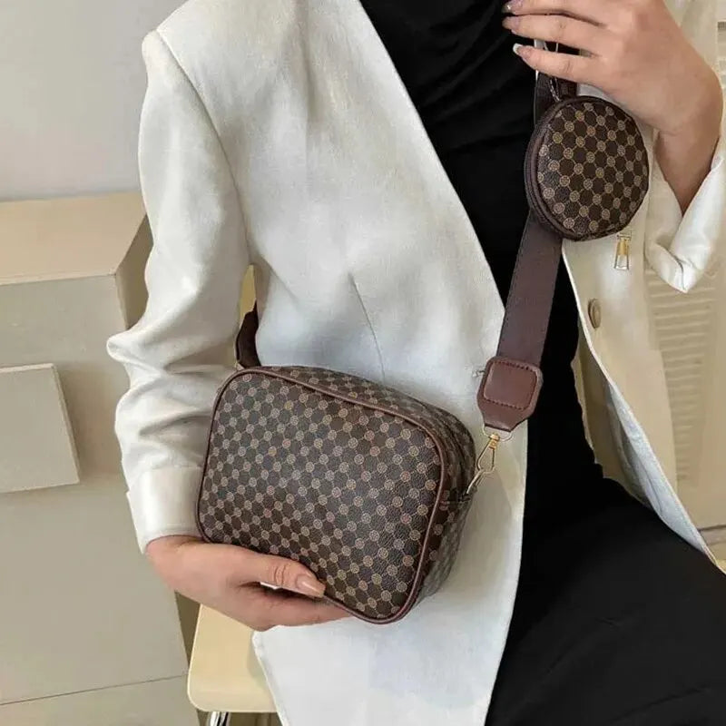 Women’s Vintage PU Leather Handbag – Shoulder & Crossbody Bag