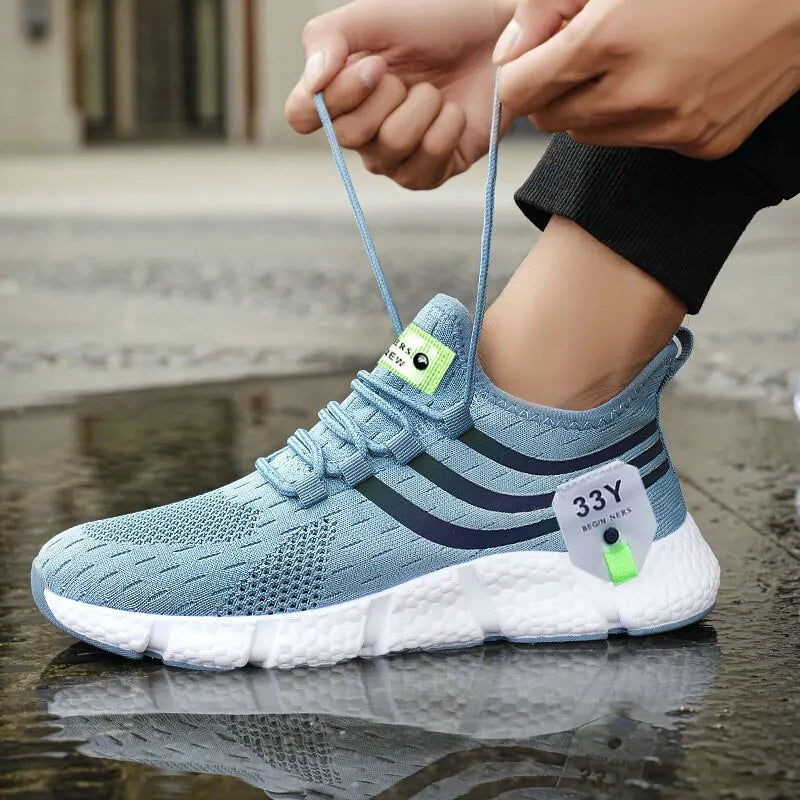 Men’s Lightweight Running Shoes – Breathable Mesh Athletic Sneakers