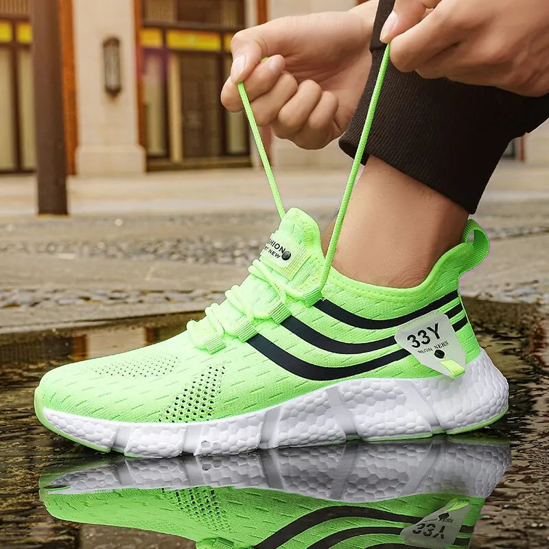 Men’s Lightweight Running Shoes – Breathable Mesh Athletic Sneakers