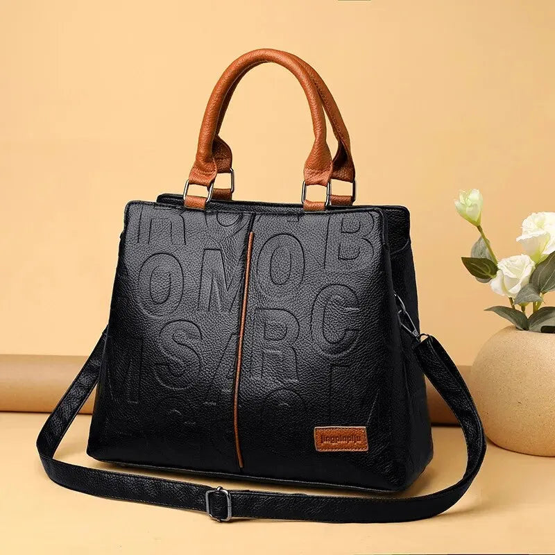 Women's PU Leather Shoulder Crossbody Bag – Large Capacity Travel Handbag, Casual Luxury Designer Purse