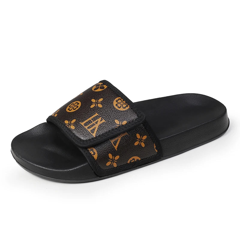 Men’s Genuine Leather Sandals – Summer Flip Flop Slide Slippers