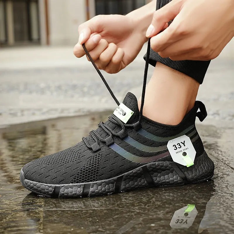 Men’s Lightweight Running Shoes – Breathable Mesh Athletic Sneakers