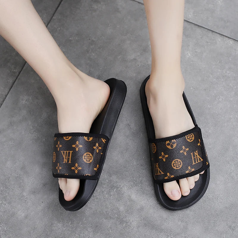 Men’s Genuine Leather Sandals – Summer Flip Flop Slide Slippers