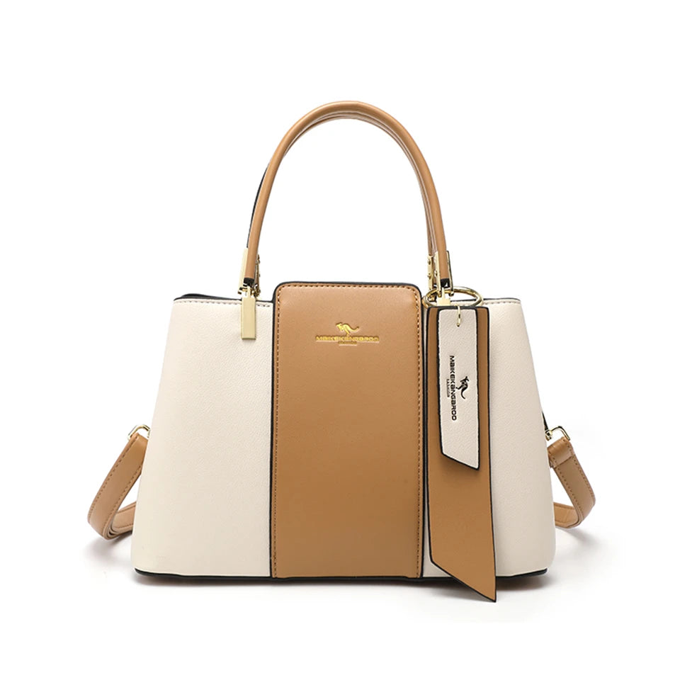 Women's Large Capacity Fashion Shoulder Bag – Soft PU Leather Crossbody Handbag with Printed Design
