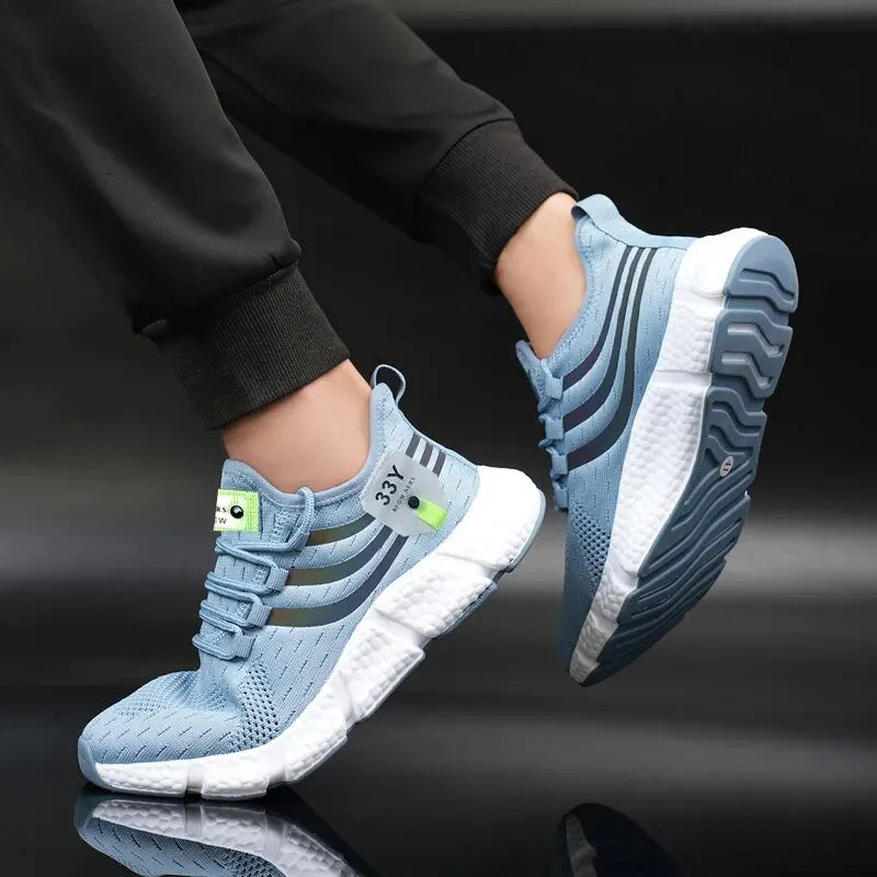 Men’s Lightweight Running Shoes – Breathable Mesh Athletic Sneakers