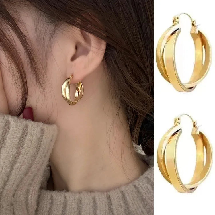 2024 Women's Pearl Circle Earrings – Simple Korean Fashion Jewelry