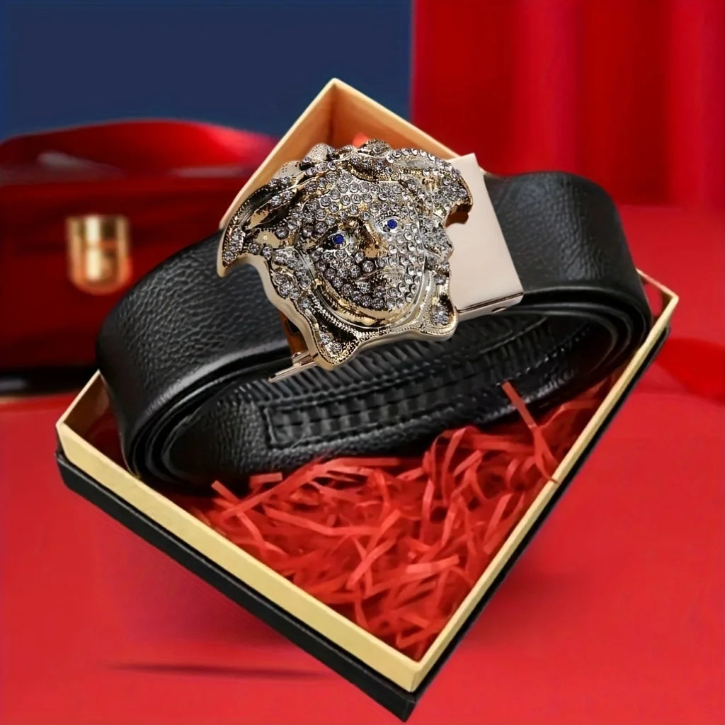 Men’s Luxury Automatic Buckle Belt – Fashion Business Leather Belt
