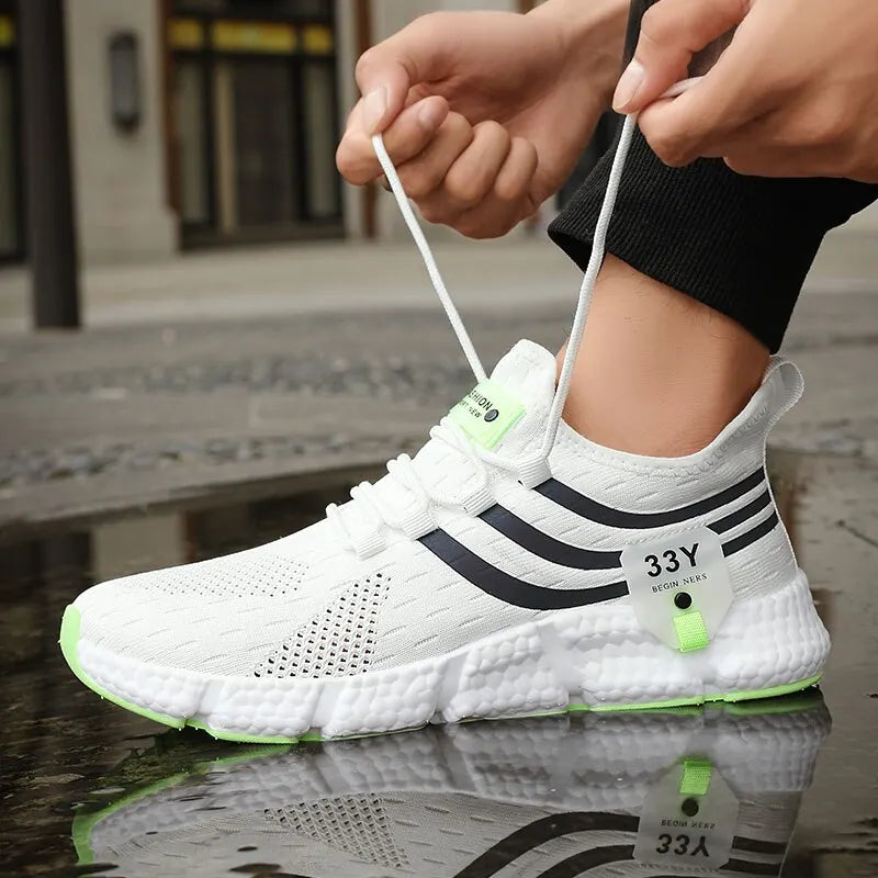 Men’s Lightweight Running Shoes – Breathable Mesh Athletic Sneakers