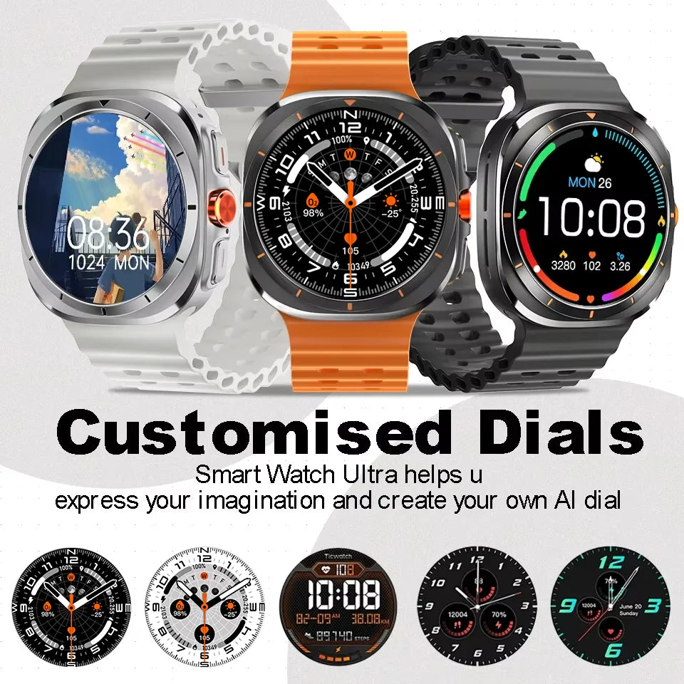 LAXASFIT GT7 Ultra Smart Watch 1.52" AMOLED Bluetooth Calling Fitness Tracker for Men and Women