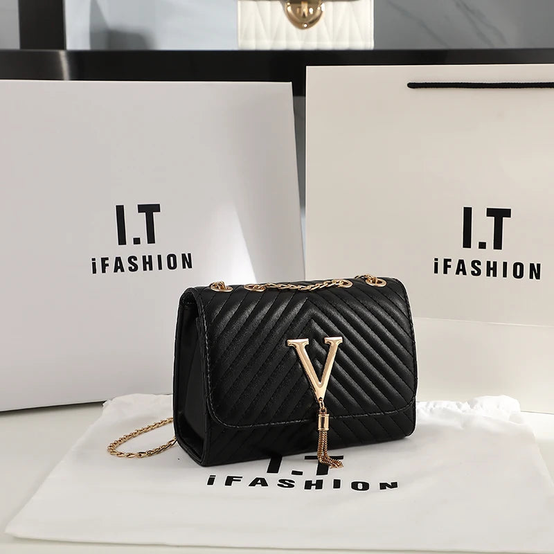 Women's Embroidered Crossbody Bag – Sequined Tassel Clutch Purse
