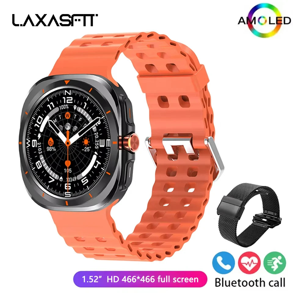 LAXASFIT GT7 Ultra Smart Watch 1.52" AMOLED Bluetooth Calling Fitness Tracker for Men and Women