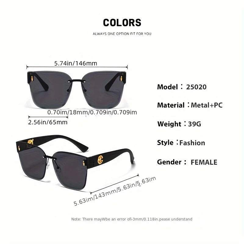Women's Luxury Oversized Sunglasses with UV Protection Gradient Lens