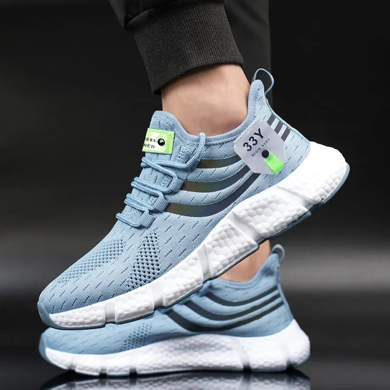 Men’s Lightweight Running Shoes – Breathable Mesh Athletic Sneakers