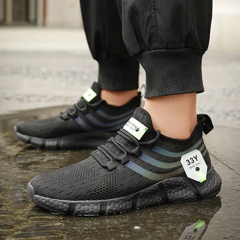 Men’s Lightweight Running Shoes – Breathable Mesh Athletic Sneakers