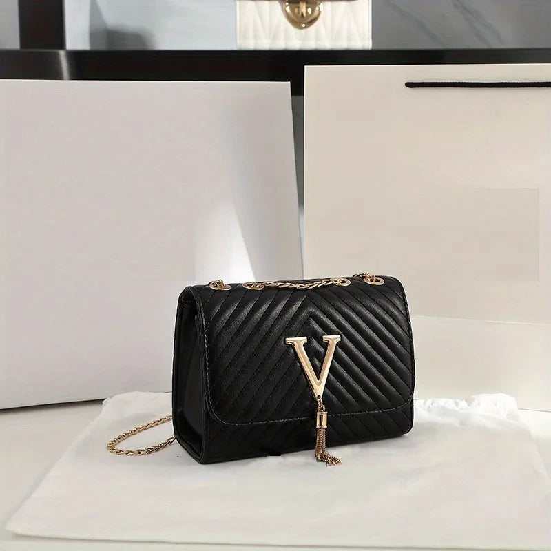 Women's Embroidered Crossbody Bag – Sequined Tassel Clutch Purse