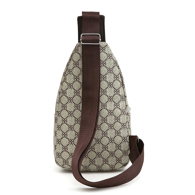 Men’s Multifunction Crossbody Messenger Bag with Earphone Port