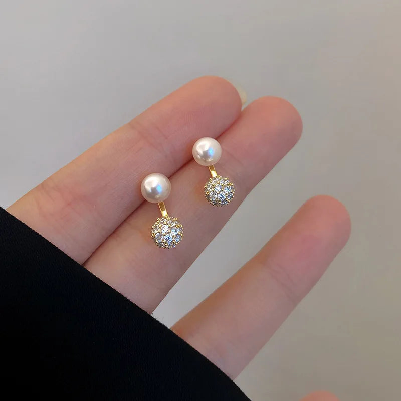 2024 Women's Pearl Circle Earrings – Simple Korean Fashion Jewelry