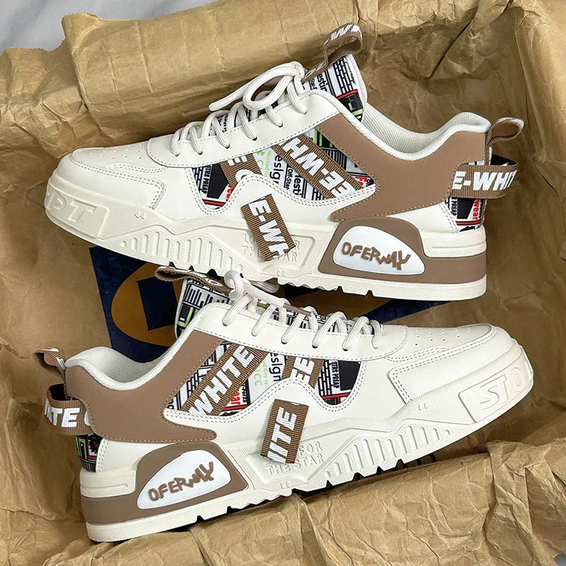 Men's Casual Fashion Sneakers – Luxury Vulcanized Skateboard Running Shoes, Outdoor Platform Design