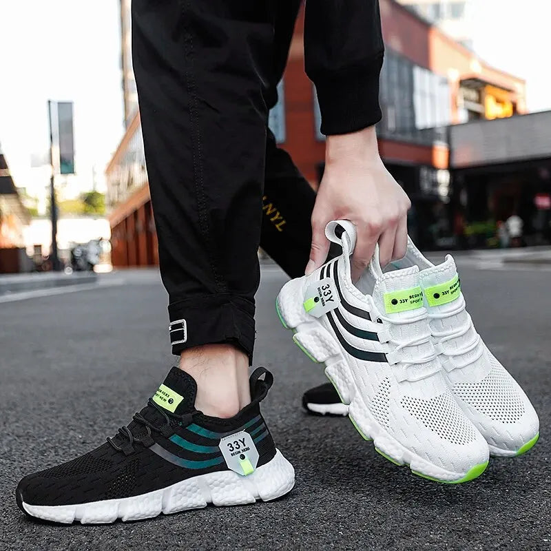 Men’s Lightweight Running Shoes – Breathable Mesh Athletic Sneakers