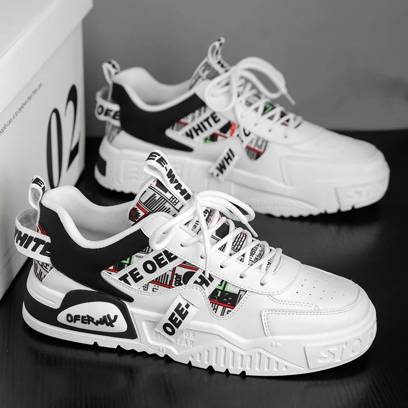 Men's Casual Fashion Sneakers – Luxury Vulcanized Skateboard Running Shoes, Outdoor Platform Design