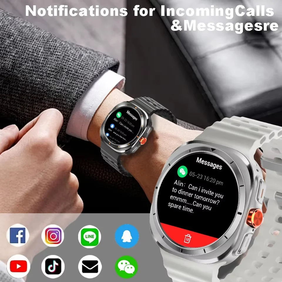 LAXASFIT GT7 Ultra Smart Watch 1.52" AMOLED Bluetooth Calling Fitness Tracker for Men and Women