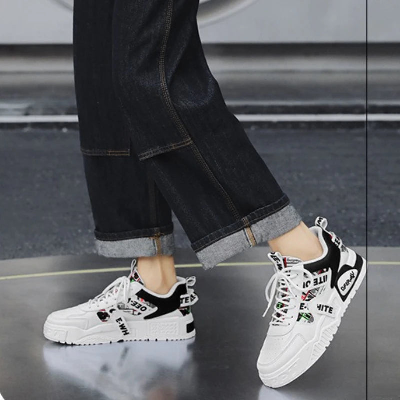 Men's Casual Fashion Sneakers – Luxury Vulcanized Skateboard Running Shoes, Outdoor Platform Design