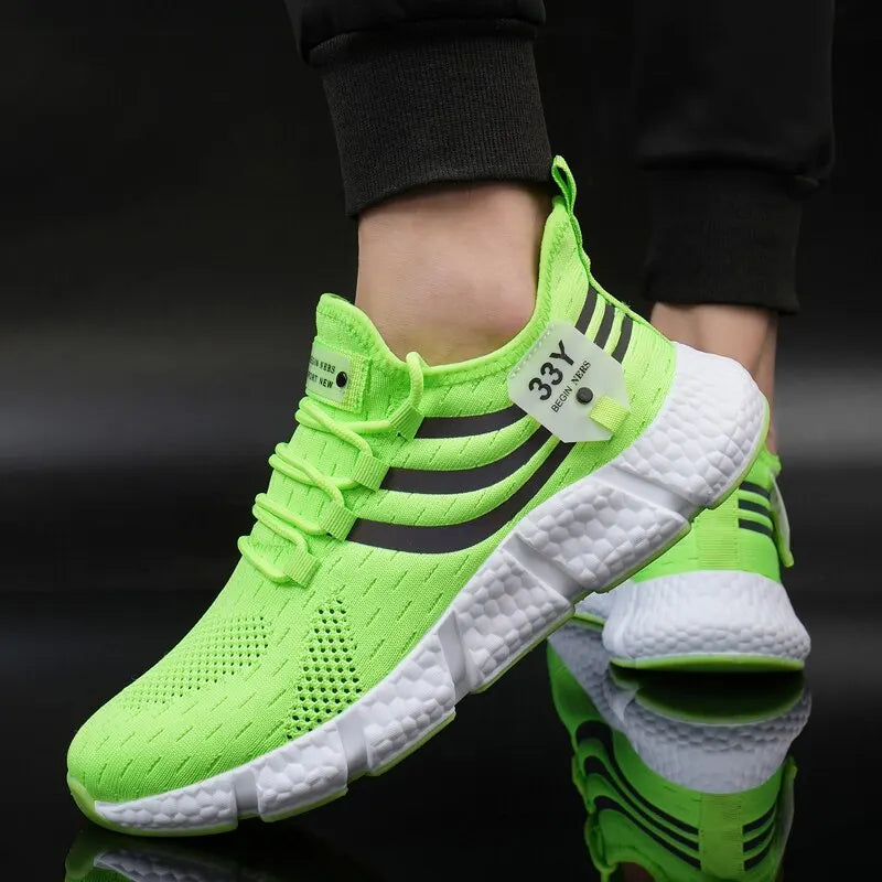 Men’s Lightweight Running Shoes – Breathable Mesh Athletic Sneakers
