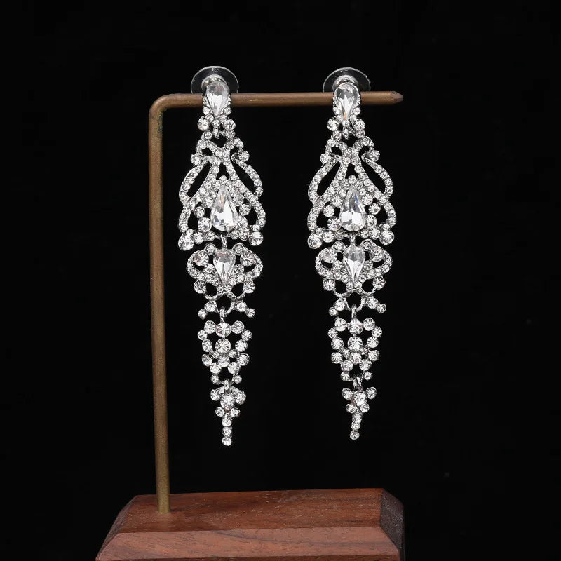 2025 Women's Crystal Drop Earrings – Bridal Wedding Jewelry