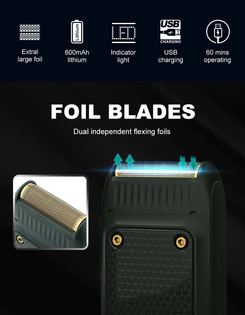 VGR V-353 Men's Electric Shaver – Portable Rechargeable Beard Trimmer & Mini Razor