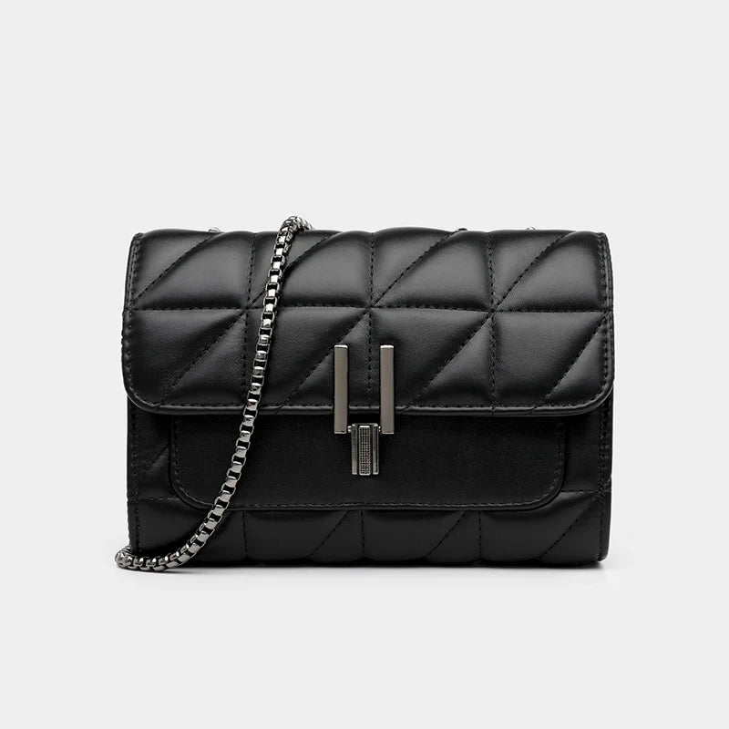 Women’s Quilted Chain Shoulder Bag – Crossbody Handbag
