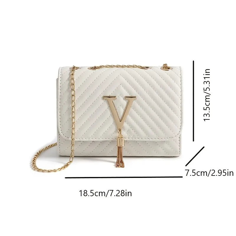 Women's Embroidered Crossbody Bag – Sequined Tassel Clutch Purse