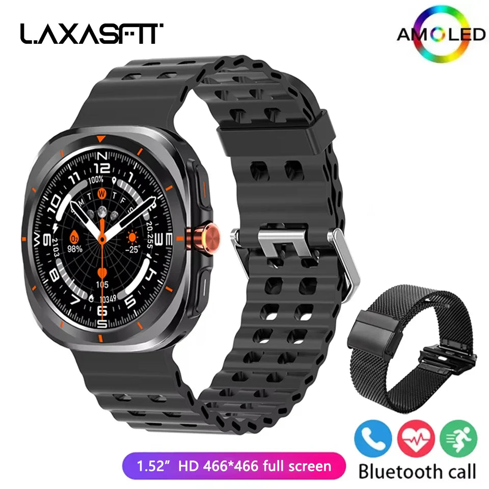 LAXASFIT GT7 Ultra Smart Watch 1.52" AMOLED Bluetooth Calling Fitness Tracker for Men and Women